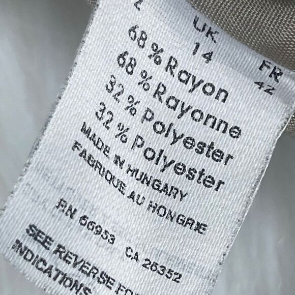 Theo Miles Beige Vintage Single Button Blazer Sz 12 - Picture 4 of 6